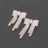 Rhinestone Ribbon Bow Drop Earrings – Sparkling Accent