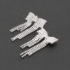 Rhinestone Ribbon Bow Drop Earrings – Sparkling Accent