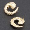 Metal Vintage Spiral Stud Earrings – 1.25″ Compact