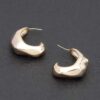 Curved Vintage Metal Hoop Earrings
