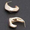 Curved Vintage Metal Hoop Earrings