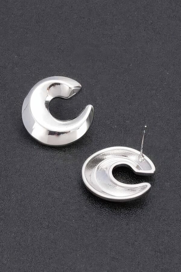 Spiral Metal Stud Earrings – Mixed Silver & Gold
