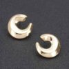 Spiral Metal Stud Earrings – Mixed Silver & Gold