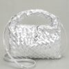 Woven Faux Leather Clutch with Detachable Strap