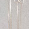 Snake Chain Ribbon Drop Earrings – Gold-Plated