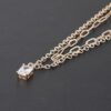 Double Cubic Crystal Chain Necklace – Layered Sparkle