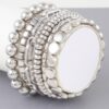 Multi-Bead & Chain Stretch Bracelet – Layered Metallic
