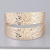 Hammered Double Wrap Cuff Bracelet – Sculptural Design