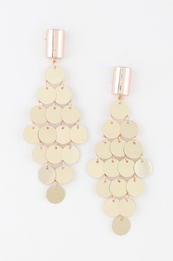 Modern Diamond Sequin Drop Earrings