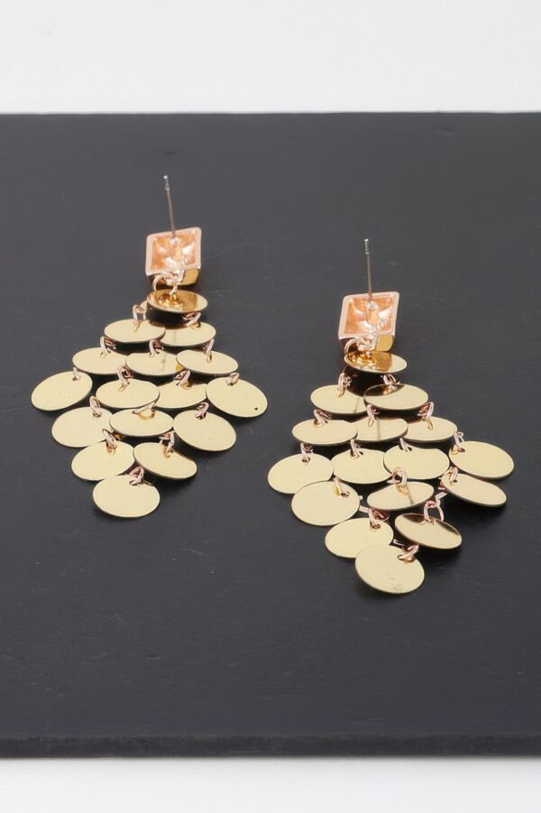 Modern Diamond Sequin Drop Earrings