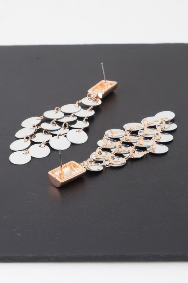 Modern Diamond Sequin Drop Earrings
