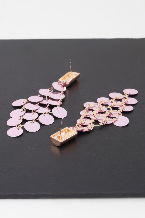 Modern Diamond Sequin Drop Earrings
