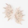 Flared Petal Wing Earrings – Sculptural Polished Drop