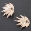 Flared Petal Wing Earrings – Sculptural Polished Drop