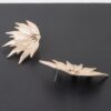 Flared Petal Wing Earrings – Sculptural Polished Drop