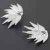 Flared Petal Wing Earrings – Sculptural Polished Drop