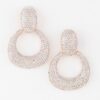 Bejeweled Hoop Drop Earrings with Sparkling Stones