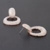 Bejeweled Hoop Drop Earrings with Sparkling Stones