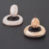 Bejeweled Hoop Drop Earrings with Sparkling Stones