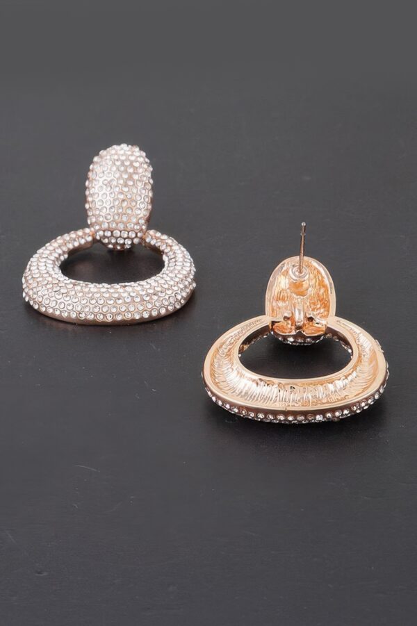 Bejeweled Hoop Drop Earrings with Sparkling Stones