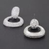 Bejeweled Hoop Drop Earrings with Sparkling Stones