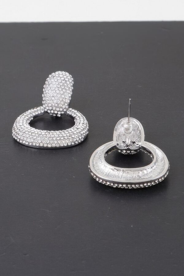 Bejeweled Hoop Drop Earrings with Sparkling Stones