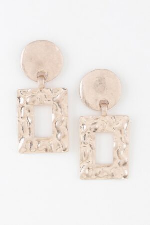 Ripple Box Frame Earrings – Square Ripple Disc