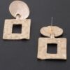 Ripple Box Frame Earrings – Square Ripple Disc