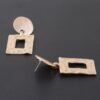 Ripple Box Frame Earrings – Square Ripple Disc