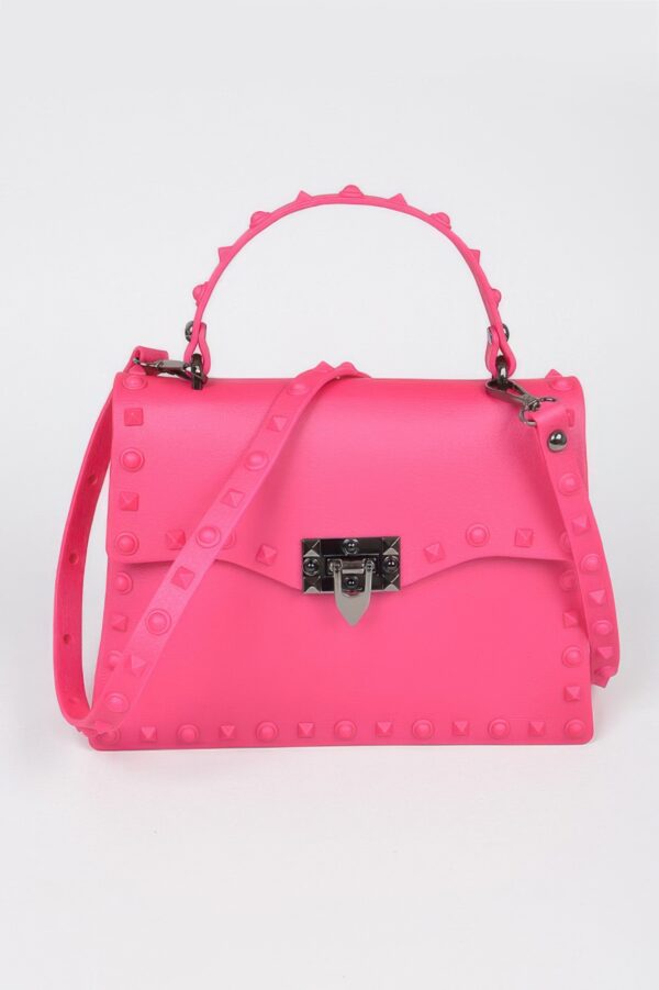 Monotone Studded Clutch – Structured Polyurethane