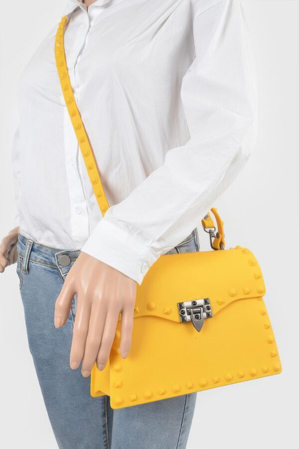 Monotone Studded Clutch – Structured Polyurethane