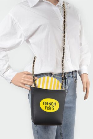 French Fries Clutch – Whimsical Fry Print Accessory