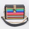 Polyurethane Pencil Case Clutch with Key-and-Lock