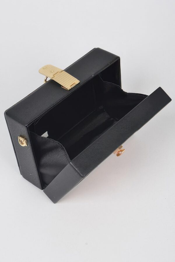 Polyurethane Pencil Case Clutch with Key-and-Lock