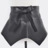 Faux Leather Waist Belt with Oversized Bow