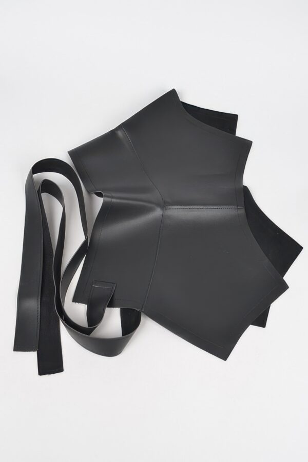 Faux Leather Waist Belt with Oversized Bow