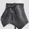 Faux Leather Waist Belt with Oversized Bow