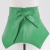 Faux Leather Waist Belt with Oversized Bow