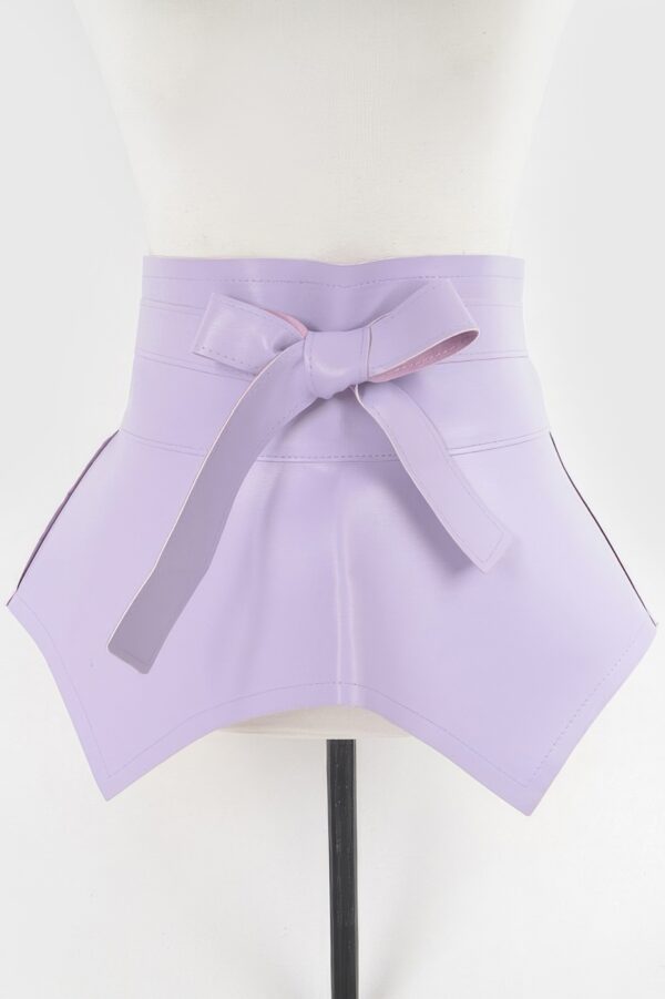Faux Leather Waist Belt with Oversized Bow