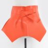 Faux Leather Waist Belt with Oversized Bow