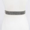 Multi-Metal Stone Studded Stretch Belt
