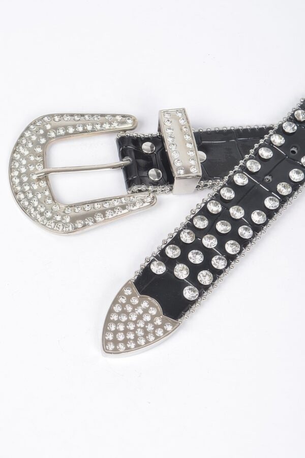 Multi-Metal Stone Studded Stretch Belt