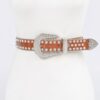 Multi-Metal Stone Studded Stretch Belt