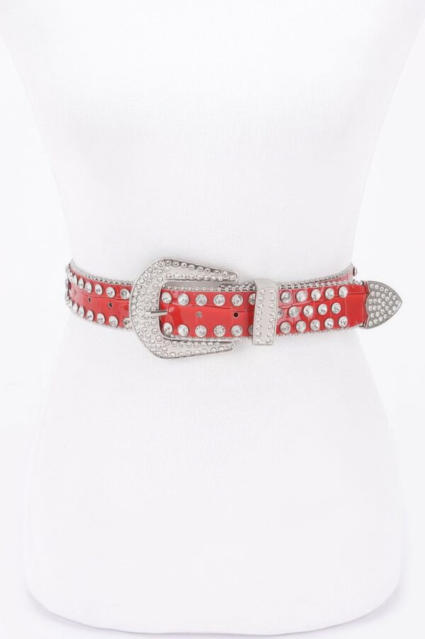 Multi-Metal Stone Studded Stretch Belt