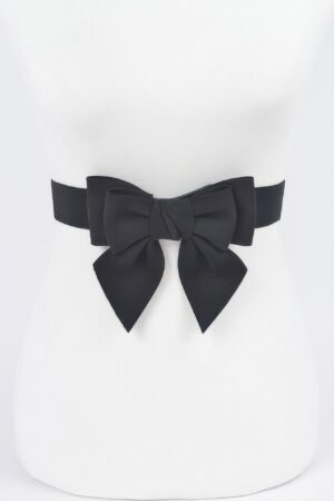 Ribbon Buckle Stretch Belt – Bow-Front Accent