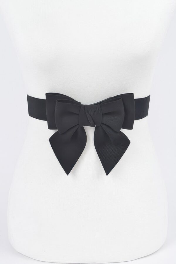 Ribbon Buckle Stretch Belt – Bow-Front Accent