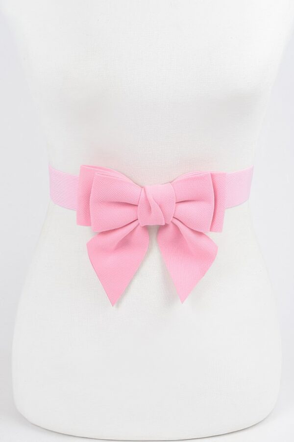 Ribbon Buckle Stretch Belt – Bow-Front Accent