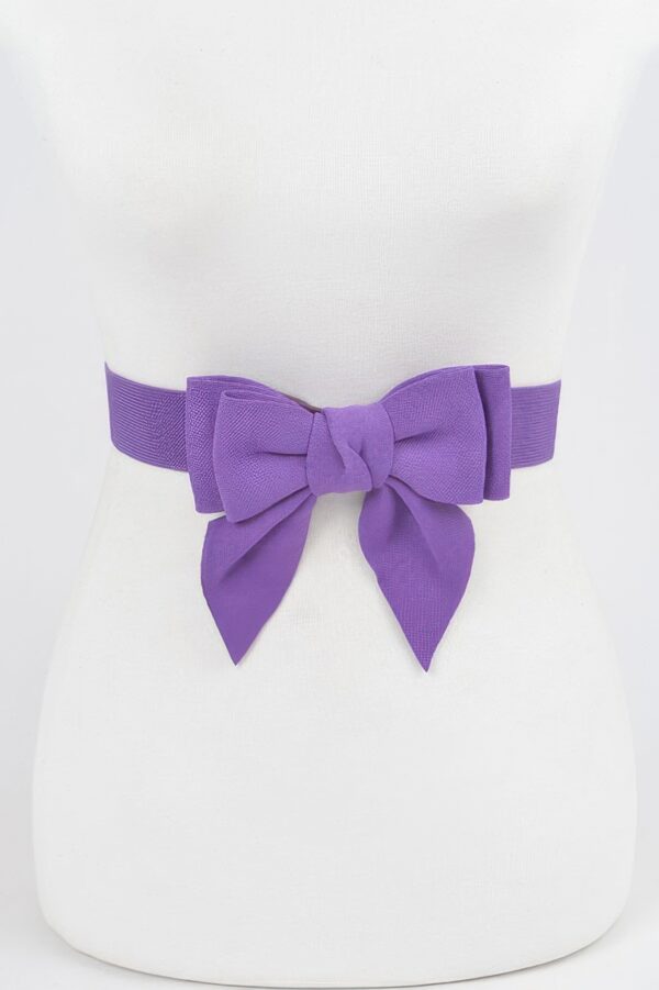 Ribbon Buckle Stretch Belt – Bow-Front Accent