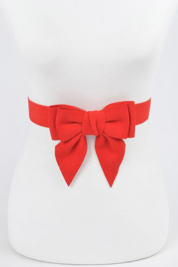 Ribbon Buckle Stretch Belt – Bow-Front Accent