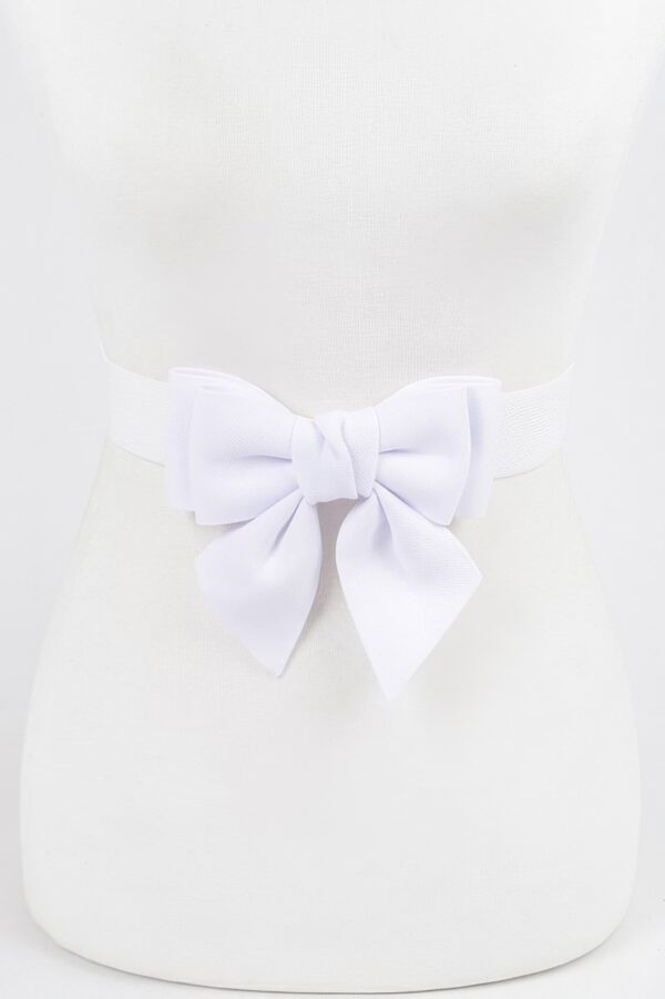 Ribbon Buckle Stretch Belt – Bow-Front Accent
